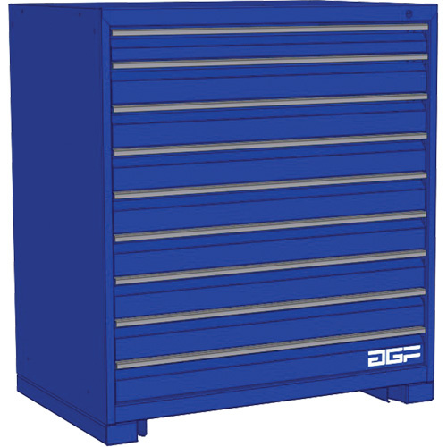 AGF Brome CF27-602840B3-440-BL Modular Drawer Cabinet Modular Drawer Cabinet, 9 Drawers, 60" W x 28" D x 40" H, Blue - Each