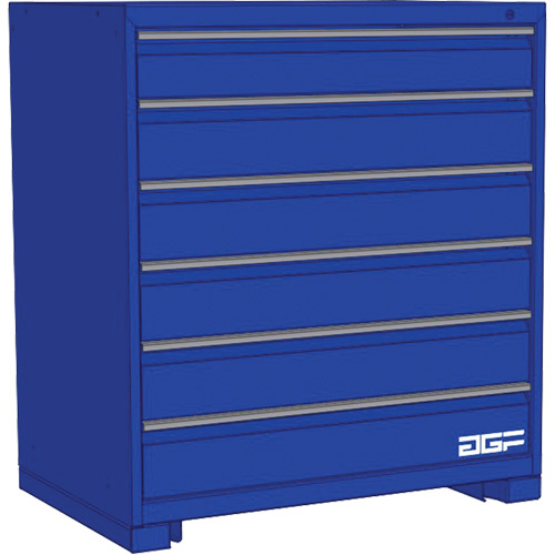 AGF Brome CF27-602840B4-440-BL Modular Drawer Cabinet Modular Drawer Cabinet, 6 Drawers, 60" W x 28" D x 40" H, Blue - Each