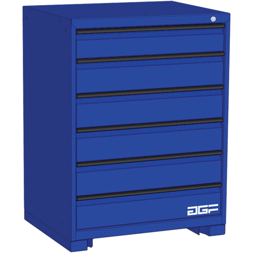 AGF Brome CF27-302440B4-440-BL Modular Drawer Cabinet Modular Drawer Cabinet, 6 Drawers, 30" W x 24" D x 40" H, Blue - Each