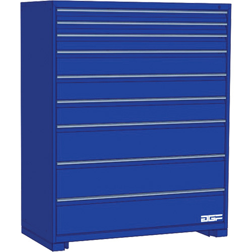 AGF Brome CF27-602460C3-440-BL Modular Drawer Cabinet Modular Drawer Cabinet, 9 Drawers, 60" W x 24" D x 60" H, Blue - Each