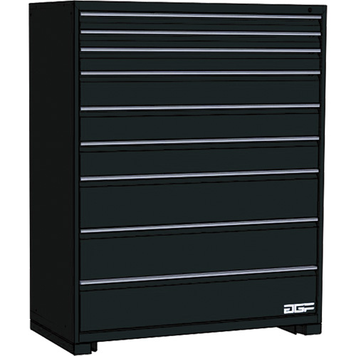 AGF Brome CF27-602460C3-440-BK Modular Drawer Cabinet Modular Drawer Cabinet, 9 Drawers, 60" W x 24" D x 60" H, Black - Each