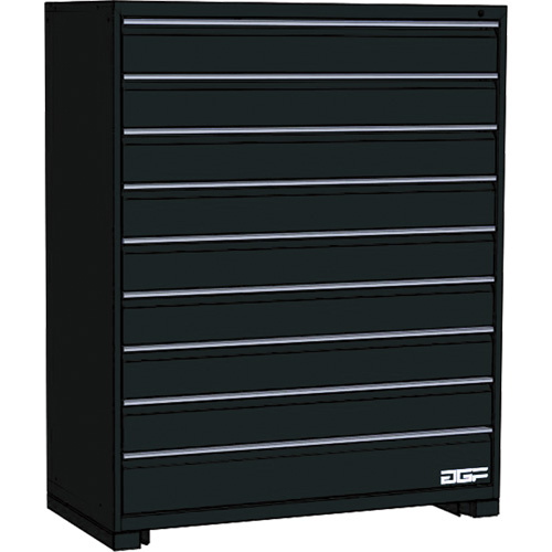 AGF Brome CF27-602460C4-440-BK Modular Drawer Cabinet Modular Drawer Cabinet, 9 Drawers, 60" W x 24" D x 60" H, Black - Each