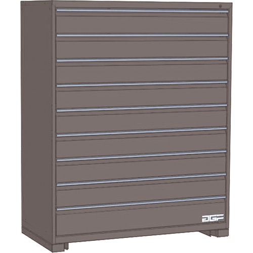 AGF Brome CF27-602460C4-440-GR Modular Drawer Cabinet Modular Drawer Cabinet, 9 Drawers, 60" W x 24" D x 60" H, Grey - Each