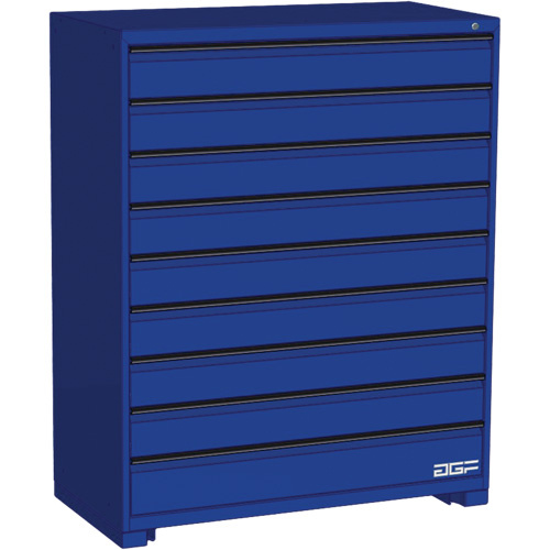 AGF Brome CF27-482460C4-440-BL Modular Drawer Cabinet Modular Drawer Cabinet, 9 Drawers, 48" W x 24" D x 60" H, Blue - Each