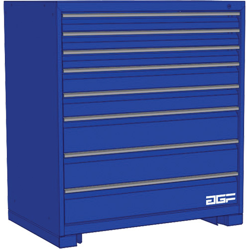 AGF Brome CF27-602840B1-440-BL Modular Drawer Cabinet Modular Drawer Cabinet, 8 Drawers, 60" W x 28" D x 40" H, Blue - Each