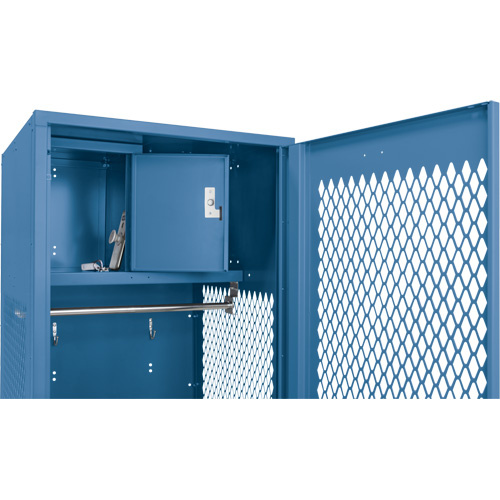KLETON FN714 Gear Locker with Door, Steel, 24" W x 18" D x 72" H, Dark Blue-(Each)
