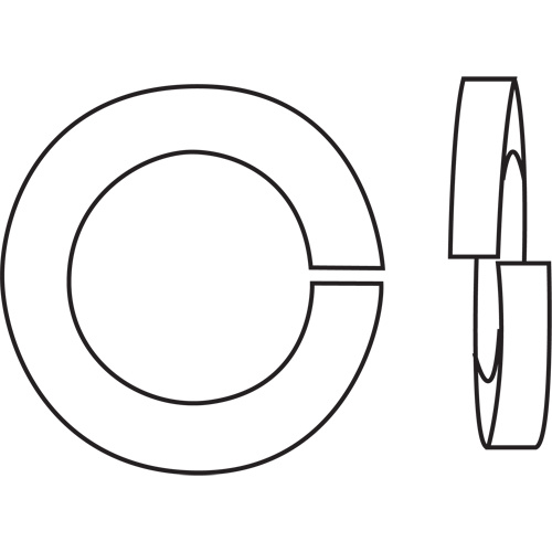 Split Lock Washer Split Lock Washer, 1/2", Yellow Zinc - Each