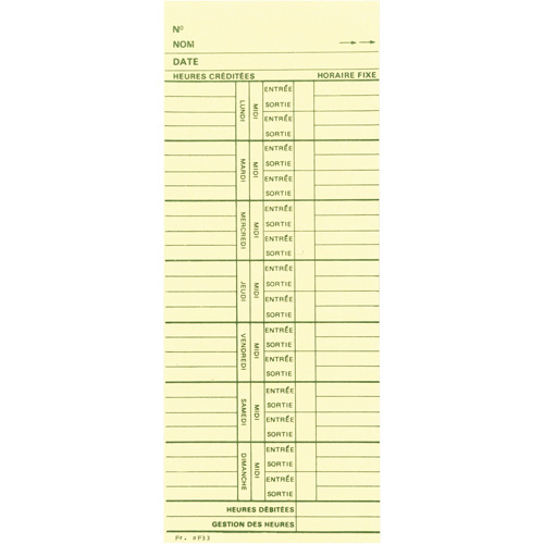 Time Cards-(Pack of 1000)