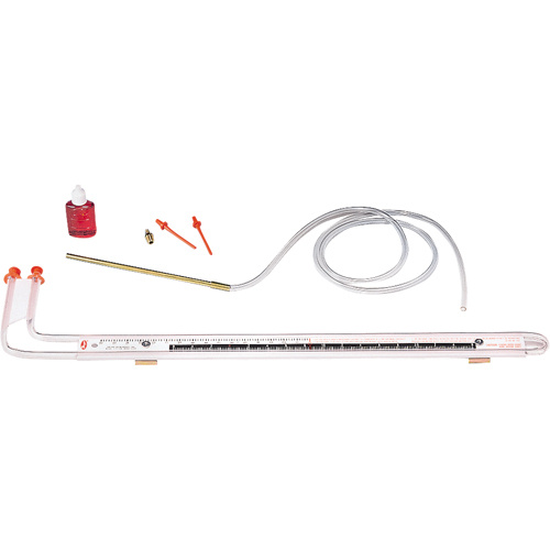 Dwyer 1227 Dual Range Inclined U-Tube Manometers Dual Range Inclined U-Tube Manometers, Liquid Filled Column, 0 - 16.00 in. w.c - Each