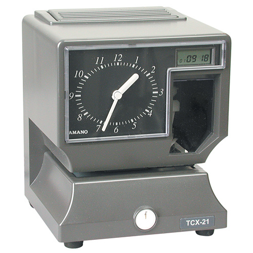 Amano TCX-21/A020 Time Clock, Digital-(Each)