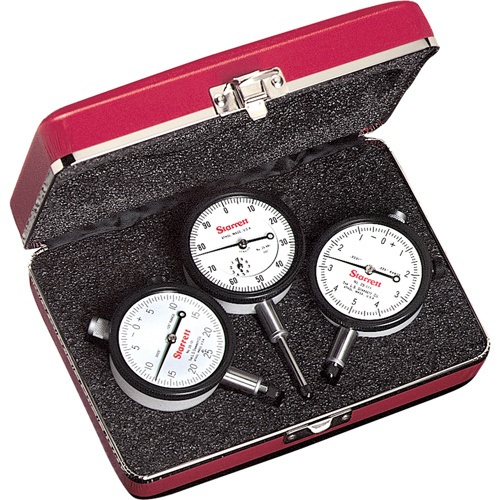 Starrett S253Z Dial Indicator Sets - No. 253 Series Dial Indicator Sets - No. 253 Series, 0" - 1"/0" - 0.125"/0" - 0.025" Range - Each