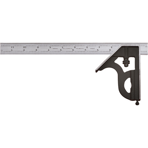 Starrett 11H-12-16R Combination Squares with Square Head - No. 11H Series with Cast Iron Heads Combination Squares with Square Head - No. 11H Series with Cast Iron Heads, 12" L, 1/64" Graduations, Steel, Plain - Each