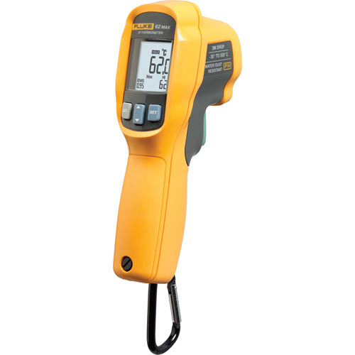 Fluke 62-MAX 62 Max Infrared Thermometers, -22° - 932° F ( -30° - 500° C ), 10:1, Adjustable Emmissivity-(Each)