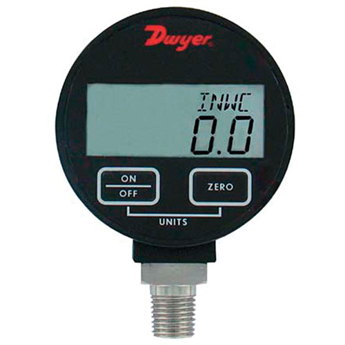 Dwyer DPGW-08 Pressure Gauge, 2-31/50" , 100 psi, Bottom Mount, Digital-(Each)