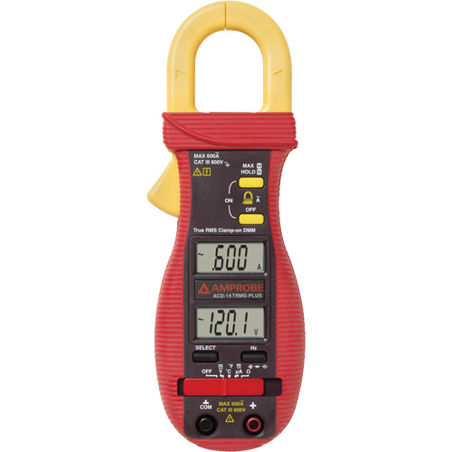 Amprobe ACD-14-PLUS ACD-14-PLUS Clamp-On Multimeter with Dual Display ACD-14-PLUS Clamp-On Multimeter with Dual Display, AC/DC Voltage, AC Current - Each