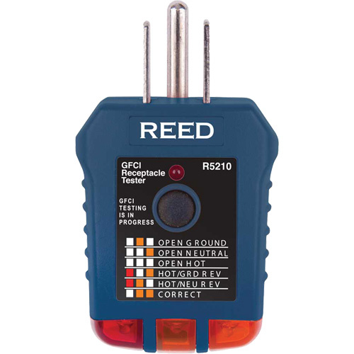 Reed Instruments R5210 Receptacle Tester with GFCI Receptacle Tester with GFCI - Each