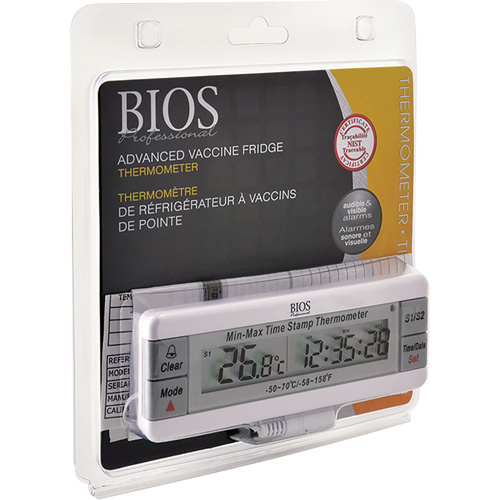 BIOS 120SC Vaccine Thermometer Vaccine Thermometer, Contact, Digital, -50-70°F (-58-158°C) - Each