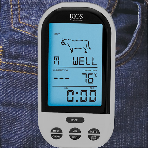 BIOS 132HC Wireless Meat & Poultry Thermometer Wireless Meat & Poultry Thermometer, Contact, Digital, 32-482°F (0-250°C) - Each