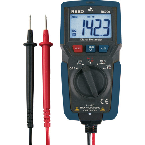 Reed Instruments R5099 Compact Multimeter with Non-Contact Voltage Compact Multimeter with Non-Contact Voltage, AC/DC Voltage, AC/DC Current - Each