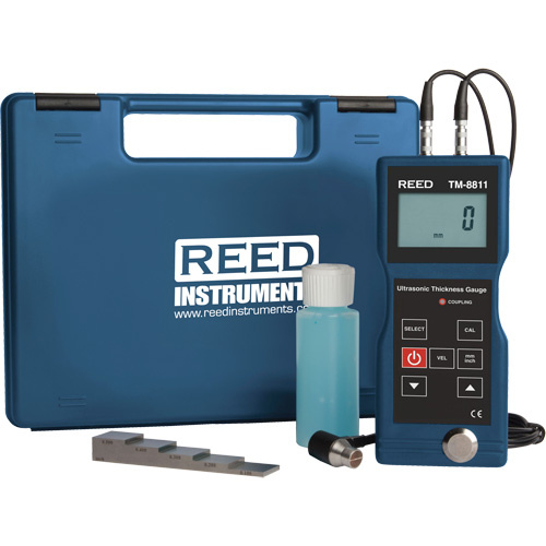 Reed Instruments TM-8811-KIT Ultrasonic Thickness Gauge Kit Ultrasonic Thickness Gauge Kit, Digital Display - Each