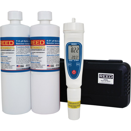 Reed Instruments R3500-KIT pH Meter & Buffer Solution Kit pH Meter & Buffer Solution Kit - Each