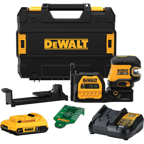DEWALT DCLE34520G 20V MAX* 5 Spot Green Line Laser Kit 20V MAX* 5 Spot Green Line Laser Kit - Each