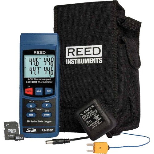 Reed Instruments R2450SD-KIT6 Data Logging Thermometer with Oven/Freezer Thermocouple Probes Data Logging Thermometer with Oven/Freezer Thermocouple Probes - Each