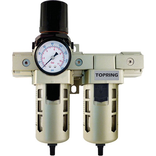 Topring 51.406 Airflo 400 Filter, Regulator & Coalescing Filter Airflo 400 Filter, Regulator & Coalescing Filter, 1/2" NPT, 150 PSI, 1.5 fl. Oz. Capacity - Each