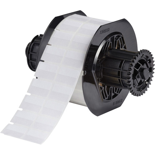 Brady B33-115-427 Self-Laminating Vinyl Wrap Around Labels Self-Laminating Vinyl Wrap Around Labels, Vinyl, Clear/White/White on Clear, 1" Width - Each