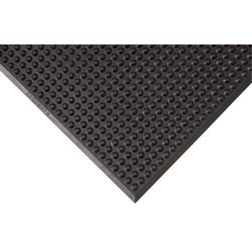Autoclavable Anti-Fatigue Mats, Textured, 2' x 3' x 1/2", Black, Rubber-(Each)