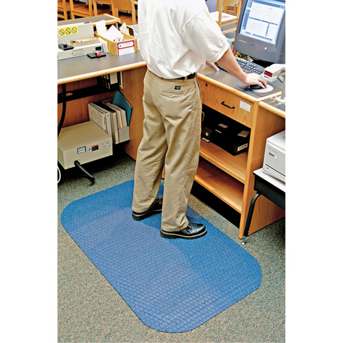 M+A Matting 4412023100 Hog Heaven Fashion Mats, Diamond, 2' x 35 x 5/8", Grey, Nitrile-(Each)