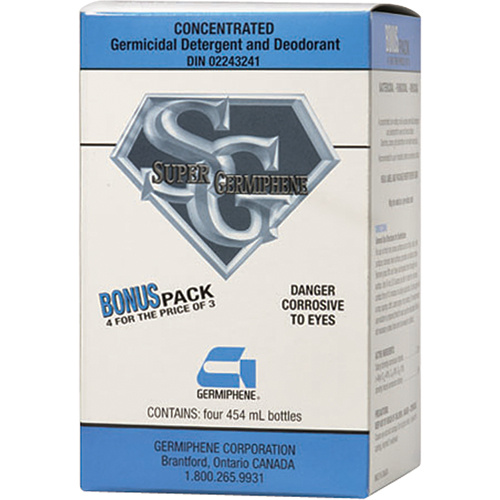 Germiphene SGM-L-CON Super Germiphene Disinfectant, 454 ml, Bottle-(Box of 4)