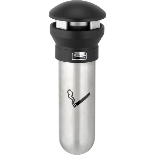 Rubbermaid FG9W3200SSBLA Infinity™ Smoking Management Solutions Infinity™ Smoking Management Solutions, Wall-Mount, Metal, 0.60 gal./0.60 US Gal. Capacity, 18" Height - Each