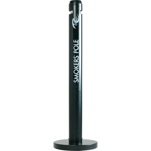 Rubbermaid FGR1BK Smokers' Pole Cigarette Receptacle Smokers' Pole Cigarette Receptacle, Free-Standing, Aluminum, 41" Height - Each