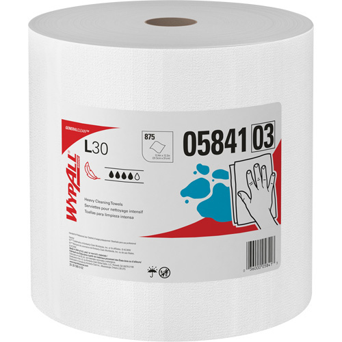 Kimberly-Clark 5841 L30 Wipers L30 Wipers, Utility, 12-2/5" L x 13-1/3" W - Each