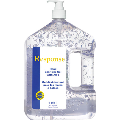 Grime Eater 88-07 Response Hand Sanitizer Gel with Aloe, 1890 ml, Pump Bottle, 70% Alcohol-(Case of 4)