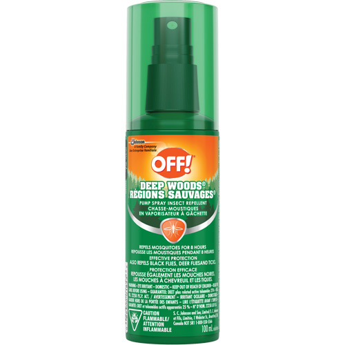 SC Johnson 10062300018533 OFF! Deep Woods® Insect Repellent OFF! Deep Woods<sup>®</sup> Insect Repellent, 25% DEET, Spray, 100 ml - Bottle