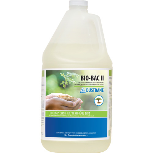 Dustbane 53762 Bio-Bac II Cleaners & Degreasers, 4 L/4.0 L-(Bottle)