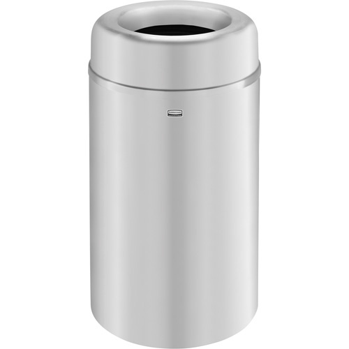 Rubbermaid FGAOT30SAPL Crowne Open-Top Round Waste Receptacle Crowne Open-Top Round Waste Receptacle, Steel, 30 US gal. - Each