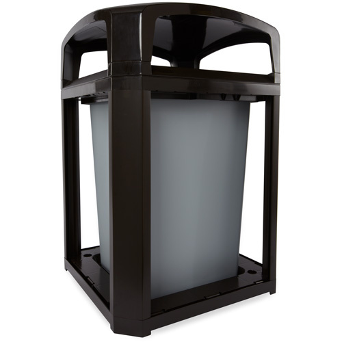 Rubbermaid FG397000BLA Landmark Series® Classic Container with Dome Top Landmark Series<sup>®</sup> Classic Container with Dome Top, Plastic, 35 US gal. - Each
