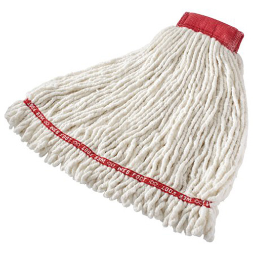 Rubbermaid FGA25306WH00 Web Foot® Shrinkless Wet Mop Web Foot<sup>®</sup> Shrinkless Wet Mop, Antimicrobial, Yarn, 20 oz., Loop Style - Each