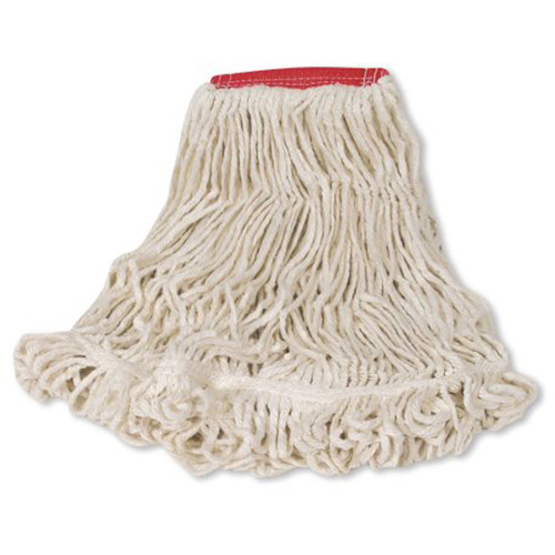 Rubbermaid FGD25306WH00 Super Stitch Wet Mop Super Stitch Wet Mop, Floor Finishing, Cotton/Yarn, 21 oz., Loop Style - Each