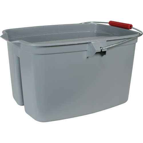 Rubbermaid FG262888GRAY Double Utility Pail Double Utility Pail, 5 US Gal. (20 qt.) Capacity, Grey - Each