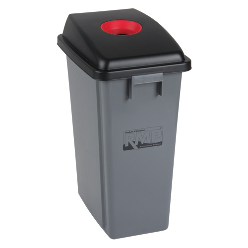 RMP Maintenance Products Recycling & Garbage Bin with Classification Lid Recycling & Garbage Bin with Classification Lid, Plastic, 16 US gal. - Each