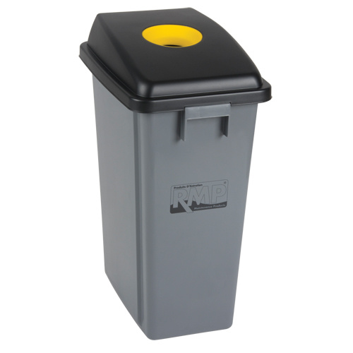 RMP Maintenance Products Recycling & Garbage Bin with Classification Lid Recycling & Garbage Bin with Classification Lid, Plastic, 16 US gal. - Each