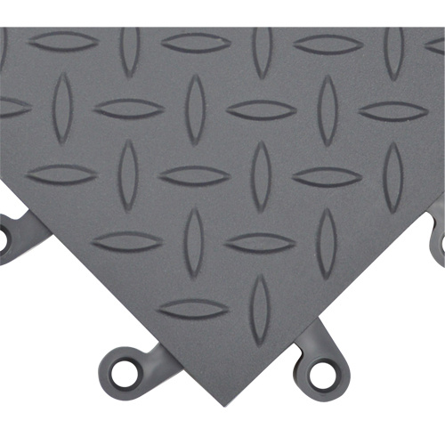 Wearwell 590.78X18X18CH-CS10 ErgoDeck® Ergonomic Flooring System No. 590 ErgoDeck<sup>®</sup> Ergonomic Flooring System No. 590, PVC, 1-1/2' W x 1-1/2' L, 7/8" Thick, Charcoal - Case of 10