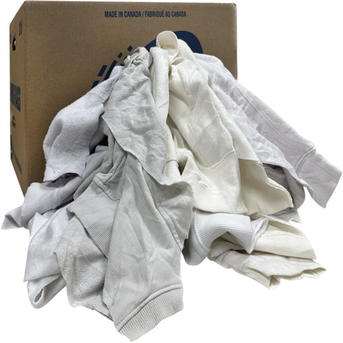 Rotex RF001-C20 Wiping Rags Wiping Rags, Fleece, White, 20 lbs. - Each