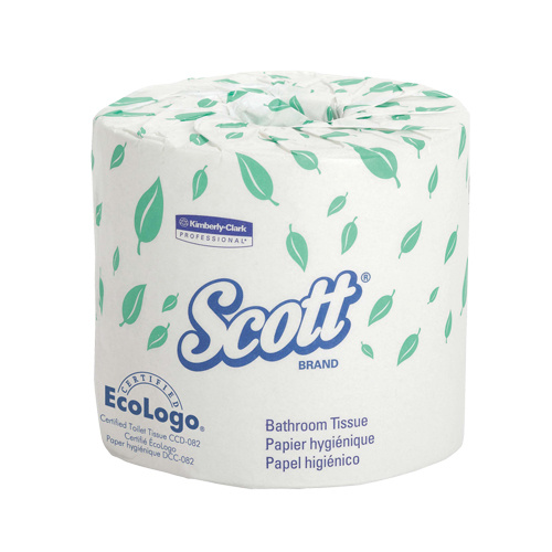 Kimberly-Clark 05102 Scott® Toilet Paper Scott<sup>®</sup> Toilet Paper, 1 Ply, 550 Sheets/Roll, 403' Length, White - Case of 80