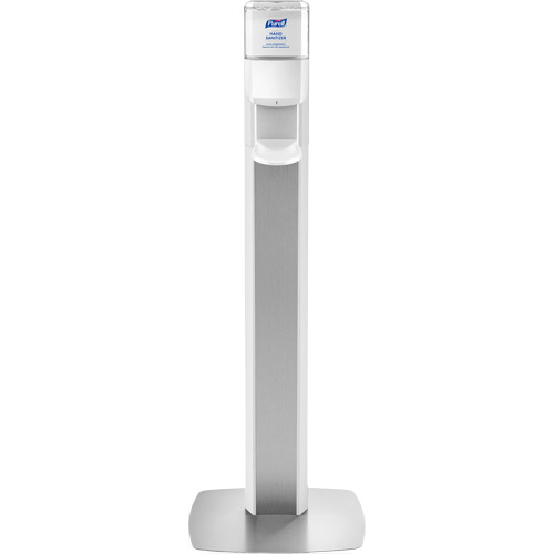 Purell 7308-DS-SLV Messenger™ ES8 Silver Panel Floor Stand with Dispenser Messenger™ ES8 Silver Panel Floor Stand with Dispenser - Each