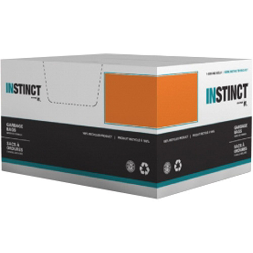 Industrial Garbage Bags, X-Strong, 50" W x 35" L, 1.2 mils, Black-(Pack of 100)